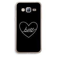 Best heart black: Samsung Galaxy J3 (2016) Transparant Hoesje