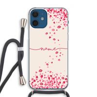 Hartjes en kusjes: iPhone 12 Transparant Hoesje met koord