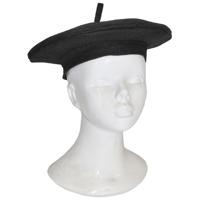 Funny Fashion carnaval verkleed baret hoed - Fransman - zwart - volwassenen