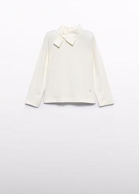 Abel & Lula winter sweater meisjes - wit - turtleneck - gebreid