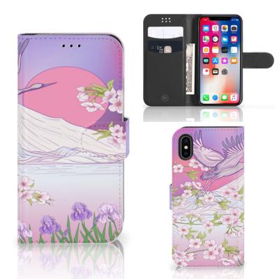Apple iPhone X | Xs | Telefoonhoesje | Met pasjeshouder | Bird Flying