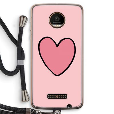 Hartje: Motorola Moto Z Force Transparant Hoesje met koord