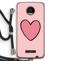 Hartje: Motorola Moto Z Force Transparant Hoesje met koord