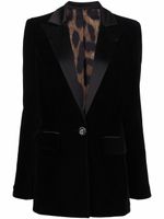 Philipp Plein blazer en velours à ornements en cristal - Noir - thumbnail