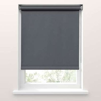 Fenstr rolgordijn lichtdoorlatend donkergrijs - 60x190 cm - Leen Bakker