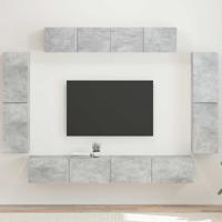 TV-kast 4 pcs Beton Grijs