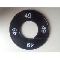 Maatring 9cm zwart/wit 49