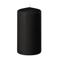 Enlightening Candles Cilinder/stompkaars - zwart - D6 x H15 cm - 58 branduur Enlightening Candles Cilinder/stompkaars - zwart - D6 x H15 cm - 58 branduur