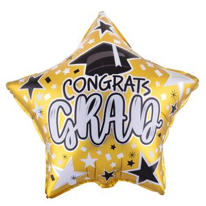 Folieballon Congrats Grad Ster Goud (45cm)