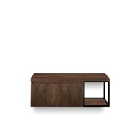 Frozen 3d Badmeubelset 120 cm - Greeplijst in kleur - Zwart Frame - Wastafel Bovenblad Dark Oak