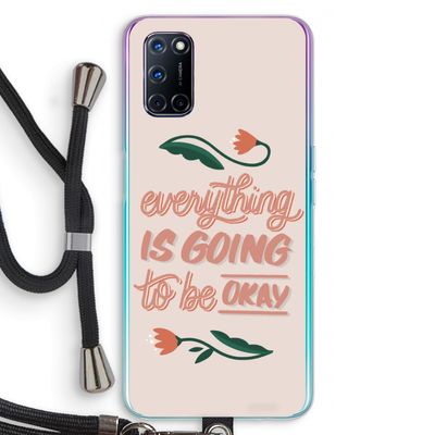 Optimistic flower girl: Oppo A92 Transparant Hoesje met koord