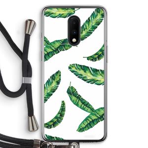Lange bladeren: OnePlus 7 Transparant Hoesje met koord