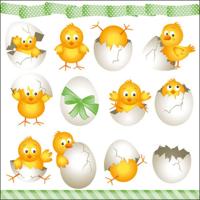 Ambiente Pasen Servetten - 20x - papier - kuikentjes - 33 cm Ambiente Pasen Servetten - 20x - papier - kuikentjes - 33 cm