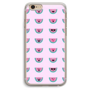 Smiley watermeloenprint: iPhone 6 Plus / 6S Plus Transparant Hoesje