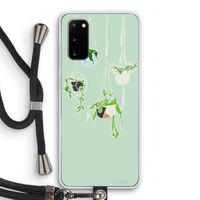 Hang In There: Samsung Galaxy S20 Transparant Hoesje met koord
