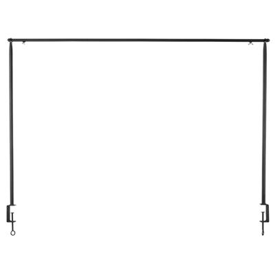 Tafelklem - zwart - staal - verstelbaar - 117-211 x 3,7 - 110 cm - tafelhaak