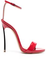 Casadei Blade 120mm patent-finish sandals - Rouge