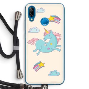 Vliegende eenhoorn: Huawei P20 Lite Transparant Hoesje met koord