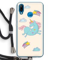 Vliegende eenhoorn: Huawei P20 Lite Transparant Hoesje met koord