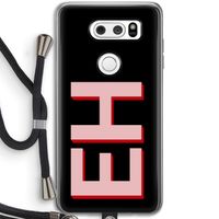 Monogram: LG V30 Transparant Hoesje met koord