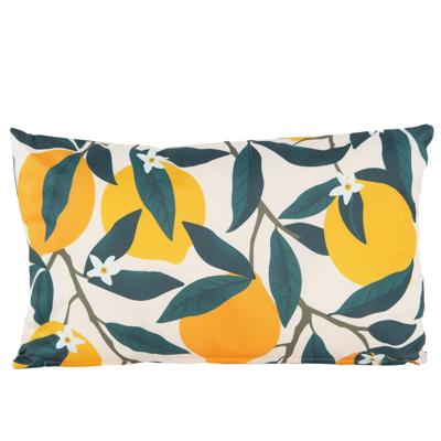 Buitenkussen citroenen - geel/groen - 30 x 50 cm - Water en UV bestendig - kussentje voor buiten
