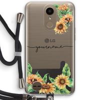 Zonnebloemen: LG K10 (2017) Transparant Hoesje met koord