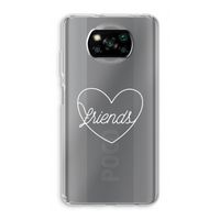 Friends heart pastel: Xiaomi Poco X3 Pro Transparant Hoesje