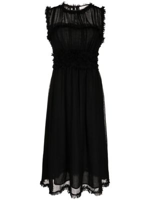 Ulla Johnson Aberdeen midi-jurk met gingham ruit - Zwart