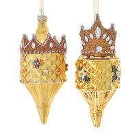 Gold Finial With Crown 6 Inch - Kurt s adler