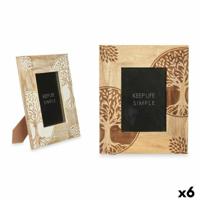 Fotolijsten Wit Bruin Mangohout Levensboom 22,3 x 28 x 1,5 cm (6 Stuks)