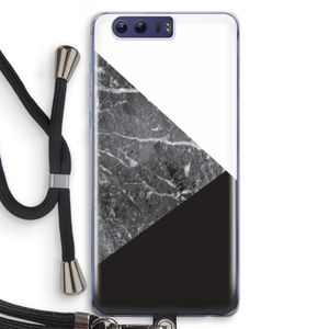 Combinatie marmer: Honor 9 Transparant Hoesje met koord