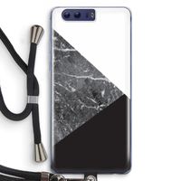Combinatie marmer: Honor 9 Transparant Hoesje met koord