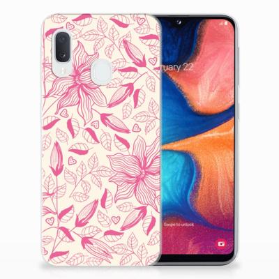 Samsung Galaxy A20e | TPU Case | Pink Flowers