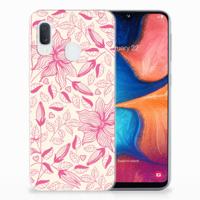 Samsung Galaxy A20e | TPU Case | Pink Flowers