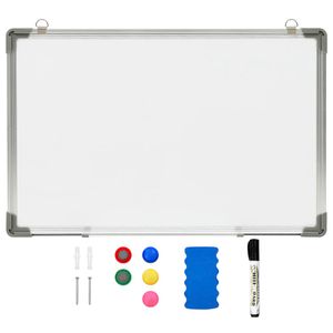 VidaXL Whiteboard magnetisch 60x40 cm staal wit