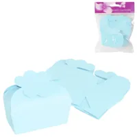 Mini cadeauverpakking Box blauw 7,5 cm 5 stuks | 24 stuks