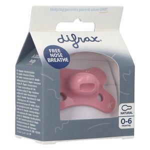 Difrax Fopspeen Natural 0-6m Uni Raspberry