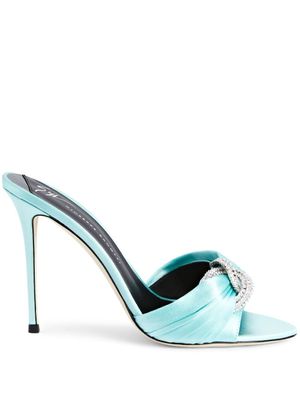 Giuseppe Zanotti mules Intrigo Knot à ornements - Bleu