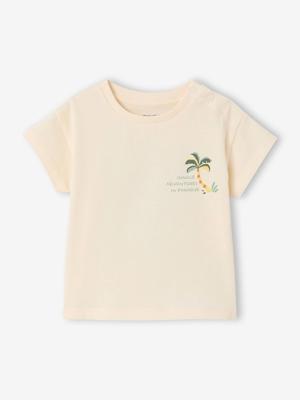 T-shirt met korte mouwen baby jongen ecru