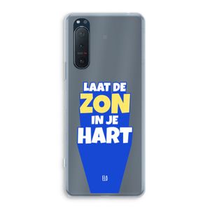 Laat de zon in je hart: Sony Xperia 5 II Transparant Hoesje