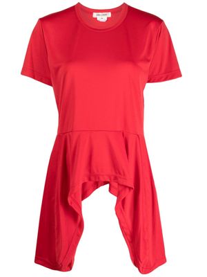 Comme Des Garçons t-shirt à ourlet plus long au dos - Rouge