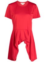 Comme Des Garçons t-shirt à ourlet plus long au dos - Rouge