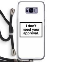 Don't need approval: Samsung Galaxy S8 Plus Transparant Hoesje met koord