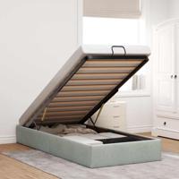 Bedframe zonder matras 100x200 cm fluweel lichtgrijs