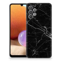 Samsung Galaxy A32 4G | A32 5G Enterprise Editie | TPU | Siliconen hoesje | Marmer Zwart - Origineel Cadeau Vader