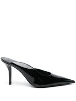 GIABORGHINI 100mm pointed-toe patent mules - Noir