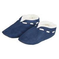 Spaanse sloffen/pantoffels - dames - donkerblauw - polyester - zachte voering