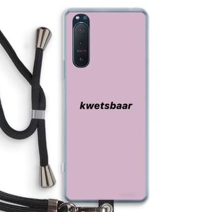 kwetsbaar: Sony Xperia 5 II Transparant Hoesje met koord