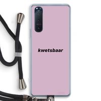 kwetsbaar: Sony Xperia 5 II Transparant Hoesje met koord