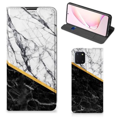 Samsung Galaxy Note 10 Lite | Standcase | Marmer Wit Zwart - Origineel Cadeau Man